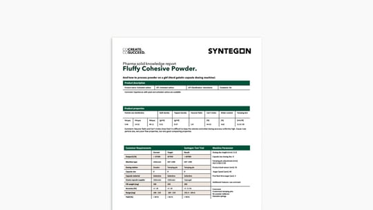 Knowledge Report Fluffy Cohesive Powder