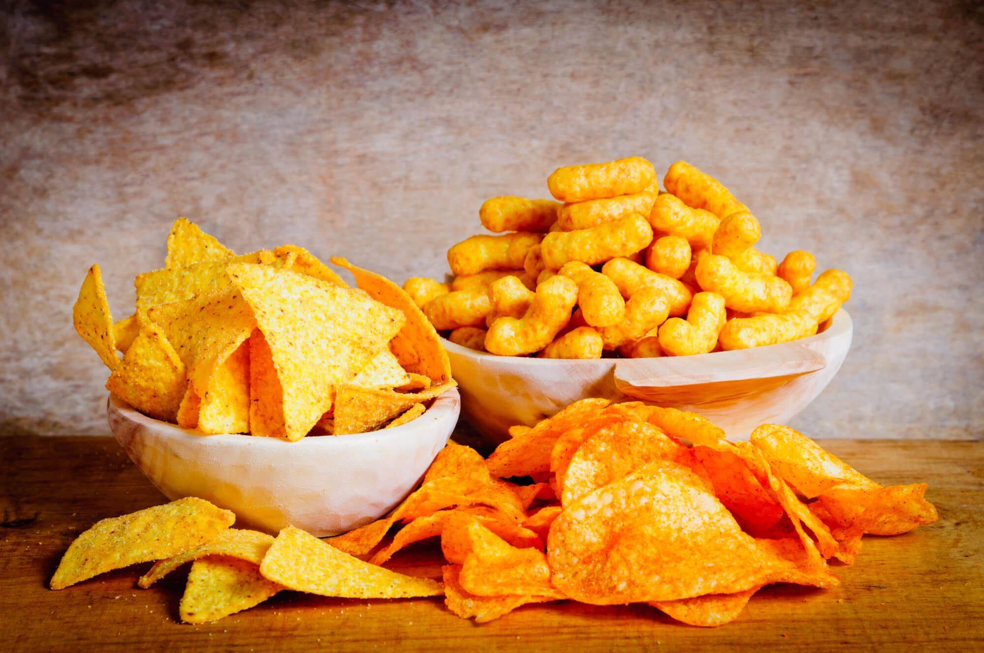 low-density snacks (potato chips etc.)