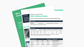Knowledge Report Fluffy Cohesive Powder 