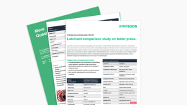 Lubricant comparison study on tablet presses