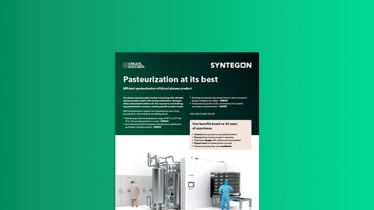 Pasteurisation flyer for plasma product control