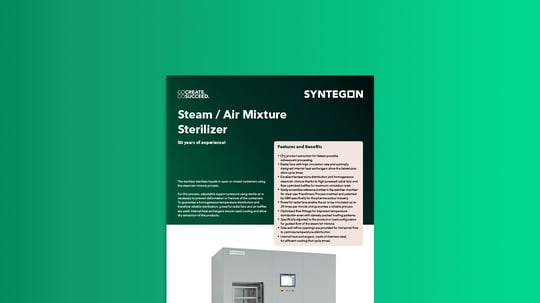 Steam air mixture sterilizer for liquid products