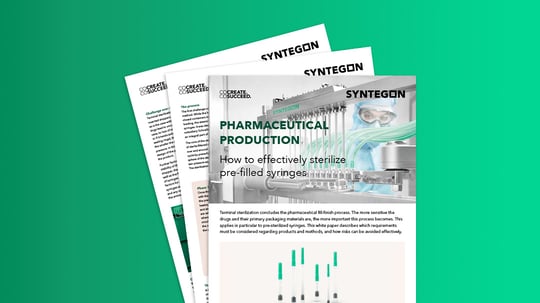 Pre-filled syringe guide for terminal sterilization
